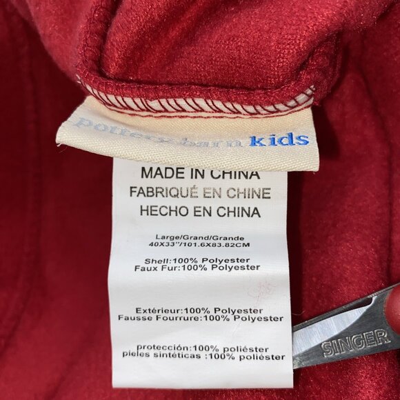 Pottery Barn Kids Alyssa Large Red Fleece Santa Bag Sack Christmas Stocking - Picture 13 of 16